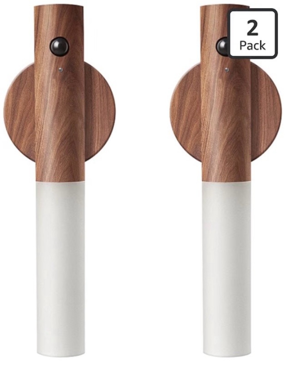 NEW 2pk Wooden Motion Sensor Night Lights,
Magnet Body Hallway Rechargeable LED